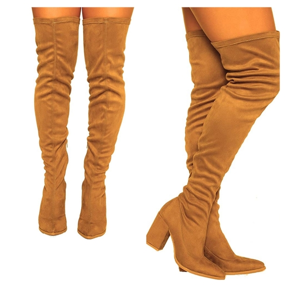 New Womens Over The Knee Platform Boots Multiple Sizes - Picture 2 of 2
